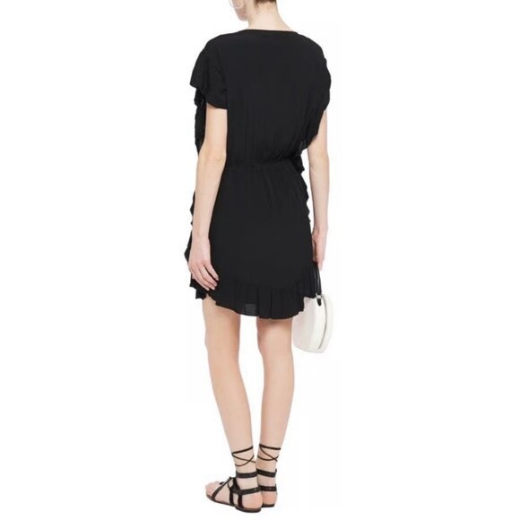 IRO Zestful Lace Inset Black Mini Dress Size 34 XS - Picture 3 of 16